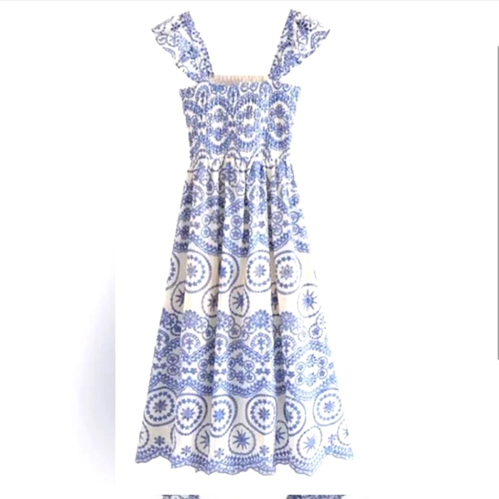 New Goodnight Macaroon Embroidered Maxi Dress Size Medium